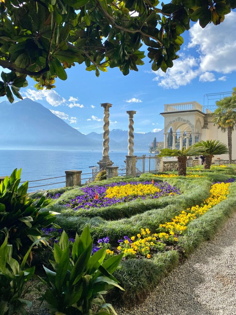 Tranquil garden terrace with lake view, a hidden gem near Lake Como