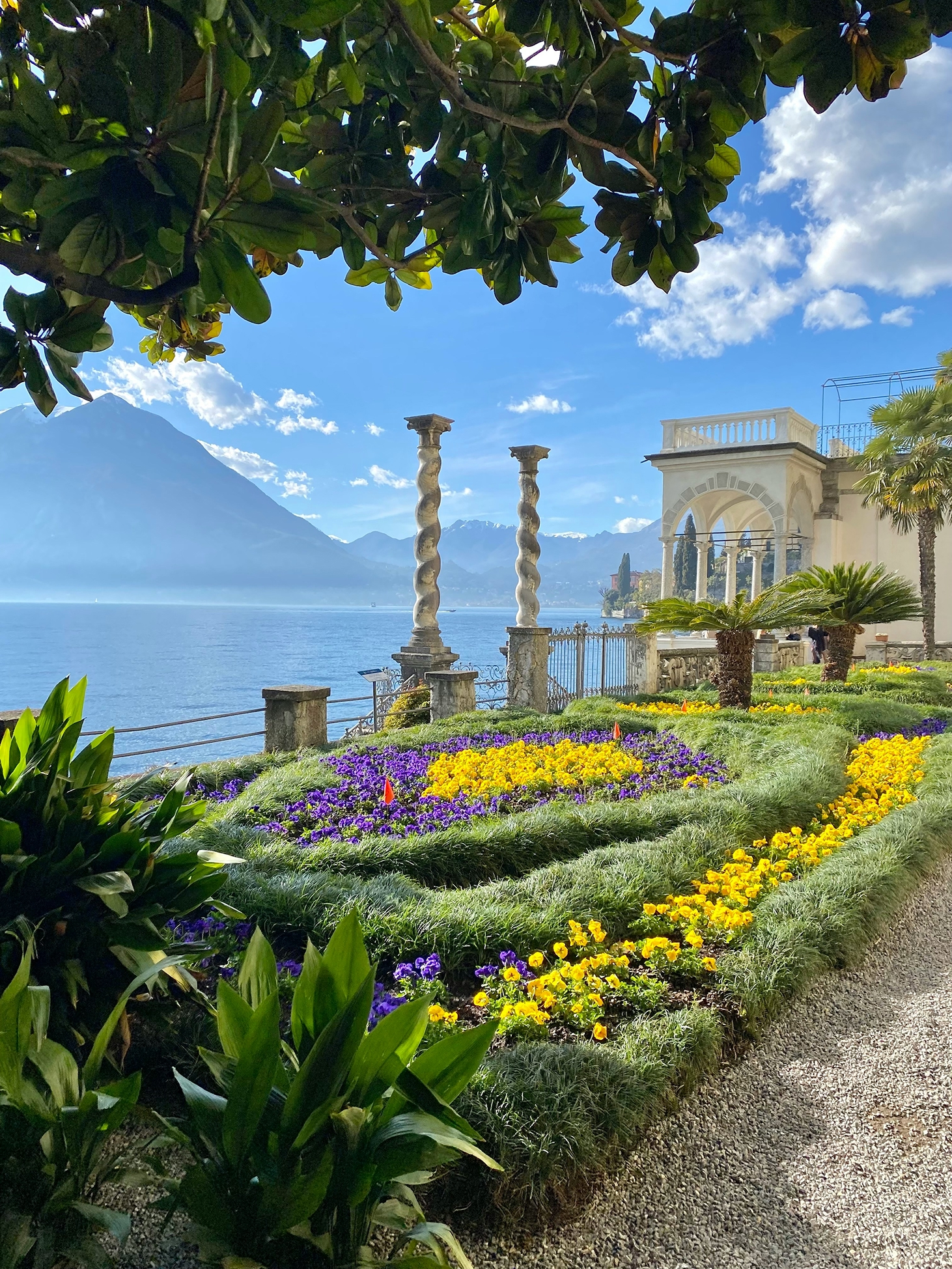 Tranquil garden terrace with lake view, a hidden gem near Lake Como